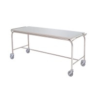 Carcass transfer trolley: Stainless steel structure and two pushers